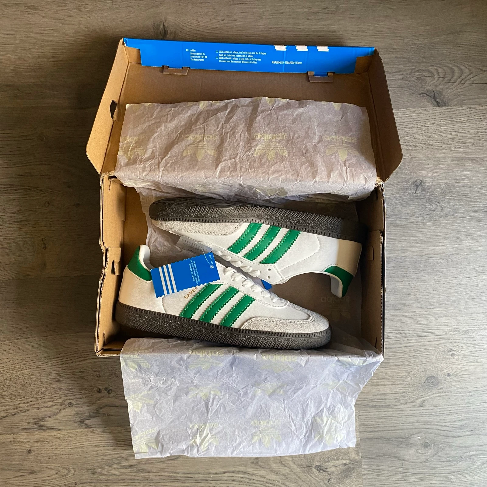 Adidas Samba OG Blancas Verdes | Talla 39 | Nuevas | Con Caja – photo 2